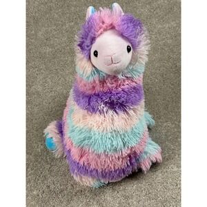 Kellytoy Plush Rainbow Striped Llama Stuffed Animal Toy